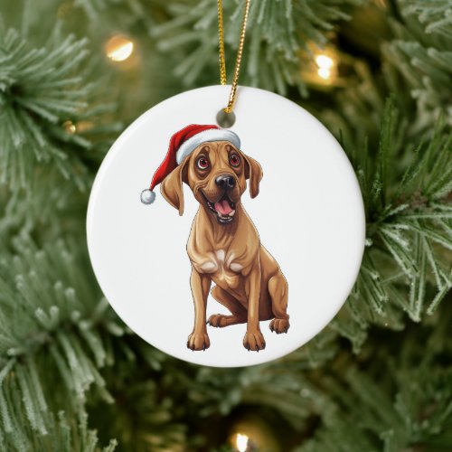 Custom Fun Rhodesian Ridgeback Dog Ceramic Ornament