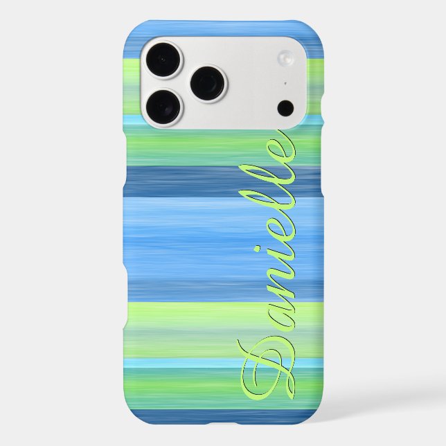 Custom Fun Summer Colorful Chic Stripes Pattern Iphone Case (Back)