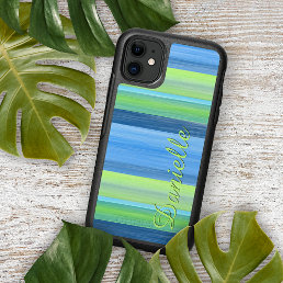 Custom Fun Summer Colorful Chic Stripes Pattern iPhone 13 Case