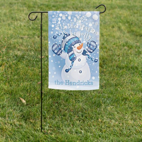 Custom Fun Tis The Season To be Jolly Quote Text Garden Flag