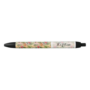 Custom Fun Tropical Pineapple Fruit Floral Pattern Pen