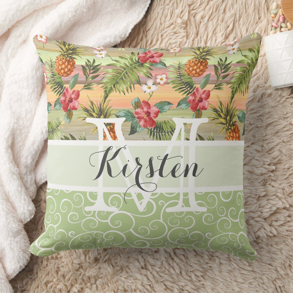 custom made pillows for your Floral name