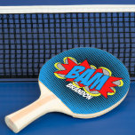 Custom Fun Vintage Comic Book Pop Art Style Bam Ping Pong Paddle at Zazzle