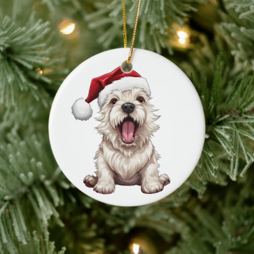 Custom Fun West Highland White Terrier Dog Ceramic Ornament