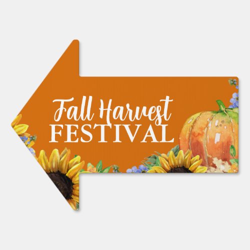 Custom Fundraising Fall Festival Directional Sign