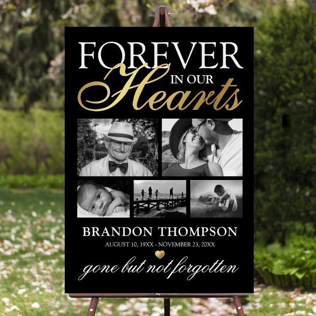 Custom Funeral 5 Photo Memorial Foam Board (Creator Uploaded)