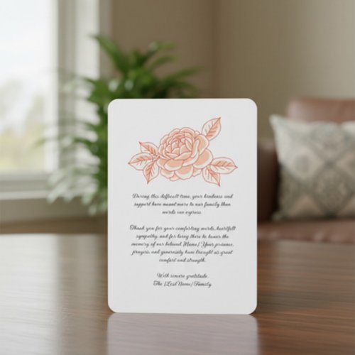 Custom Funeral Thank You Card