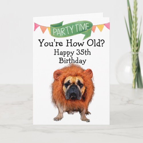 Custom funny 35th birthday from your dog card
