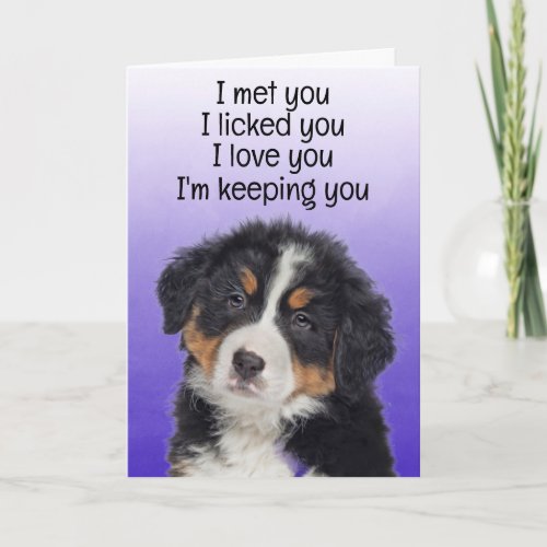 Custom Funny Birthday Card Bernese Mountain Dog