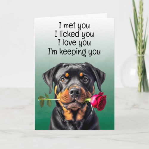 Custom Funny Birthday Card Rottweiler