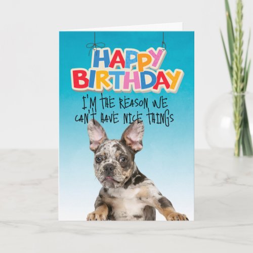 Custom funny birthday from your French Bulldog Card