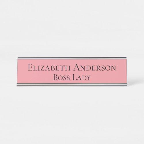 Custom Funny Boss Lady Small Business Owner Desk Name Plate