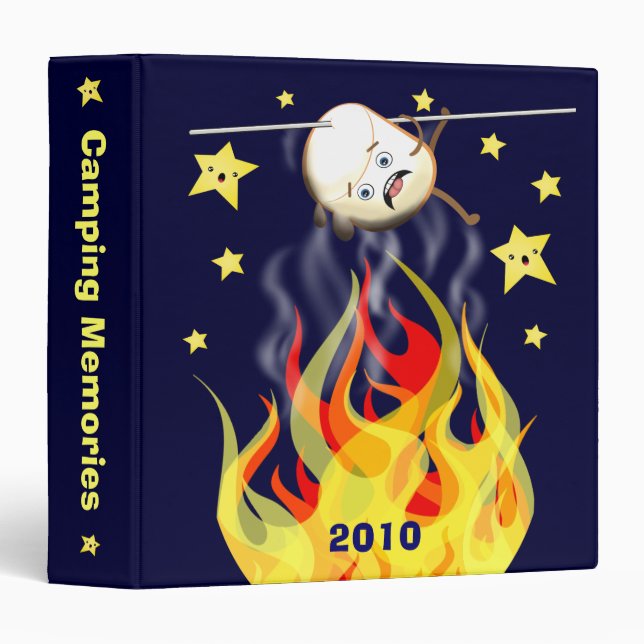 Custom Funny Camping  Marshmallow Binder (Front/Spine)