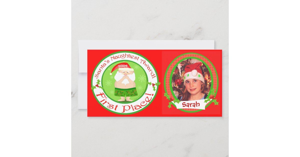 Custom Funny Children's Christmas Photo Card Zazzle