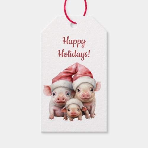 Custom Funny Christmas Pigs To From Gift Tags