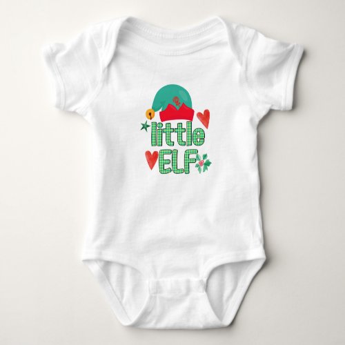 Custom Funny Christmas Santas Little Elf Toddler Baby Bodysuit