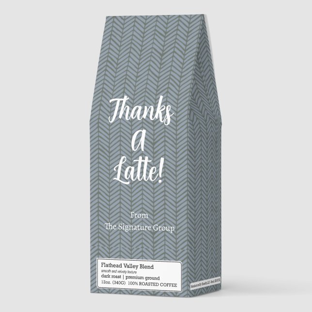 Custom Funny Cute Thank You Roasted Coffee (Front)