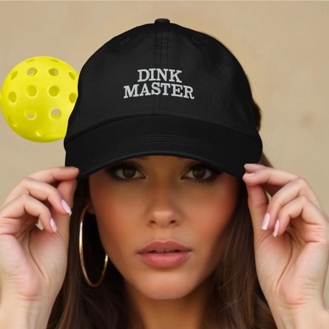 Custom Funny Dink Master Gift Pickleball Players Embroidered Baseball Cap (Creator Uploaded)