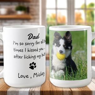 Custom Funny Dog Dad Photo Coffee Mug