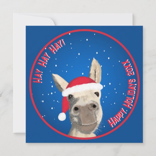 Custom Funny Donkey Santa Pun 2024 Holiday