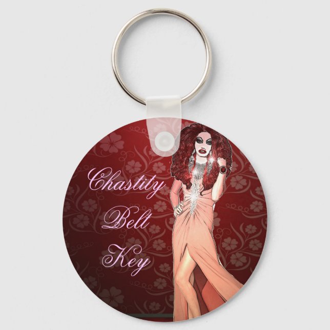 Custom Funny Drag Queen Keychain (Front)