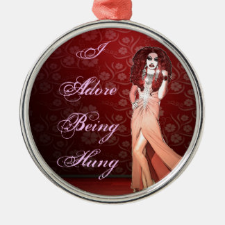 Custom Funny Drag Queen Metal Ornament