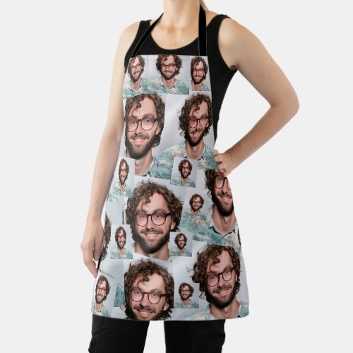 Custom Funny Face Photo Collage One Picture Apron