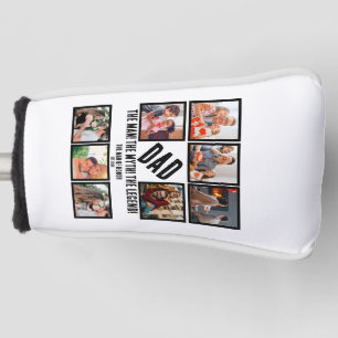 Custom Funny Fathers day Dad gift 8 Photo Collage Golf Head Cover