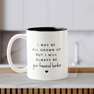 Custom Funny Fathers Mothers Day From Kids Cute Two-Tone Coffee Mug