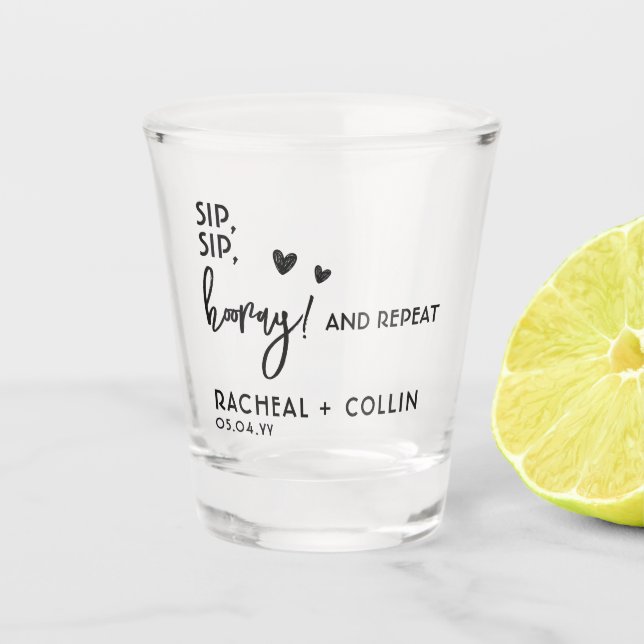 Custom Funny Favors Wedding Party Shooters Shot Glass (Front)