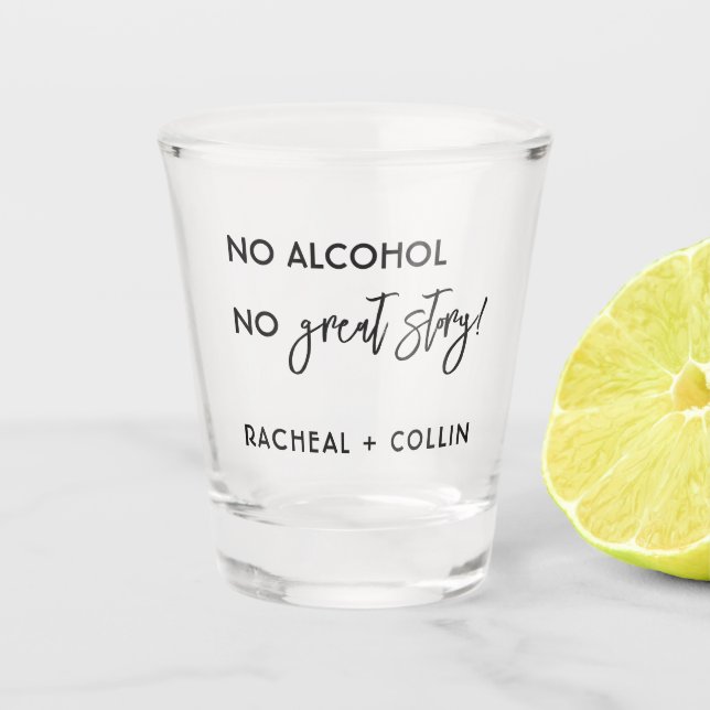 Custom Funny Favors Wedding Party Shooters Shot Glass (Front)