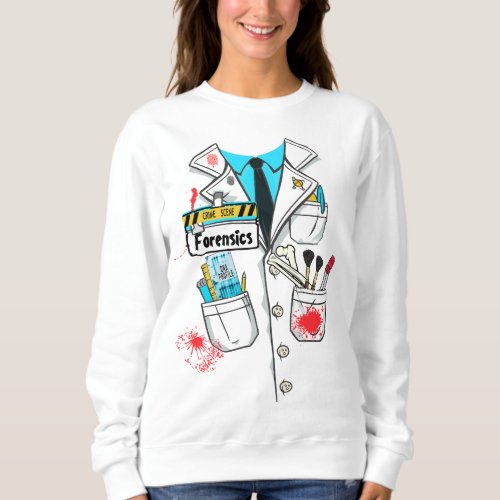 Custom Funny Forensic Science Lab Coat Costume Sweatshirt