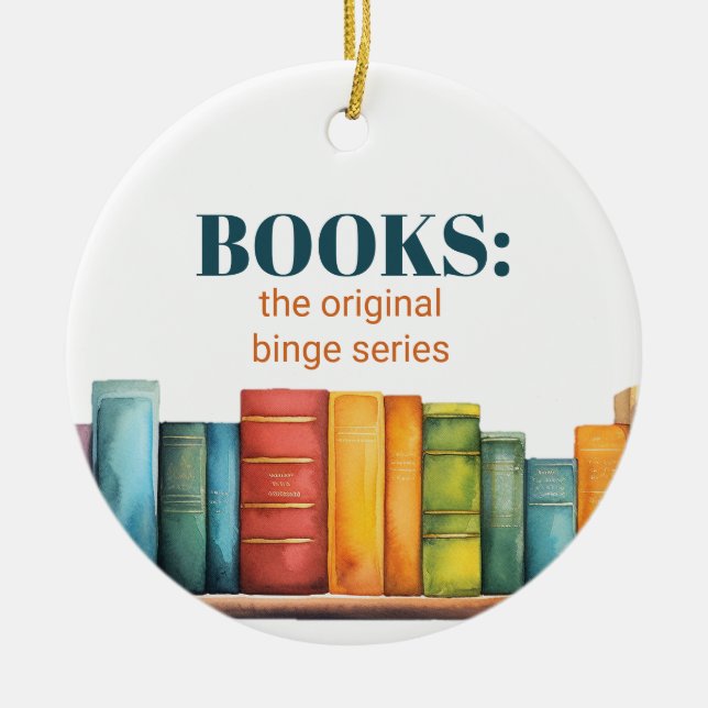 Custom Funny Friendship Reading Book  Ceramic Ornament (Front)