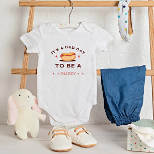 Custom Funny Glizzy Hotdog Design Baby Bodysuit