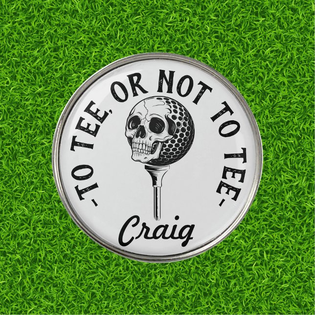 Custom Funny Golfer Quote Simple Golf Ball Marker (Creator Uploaded)