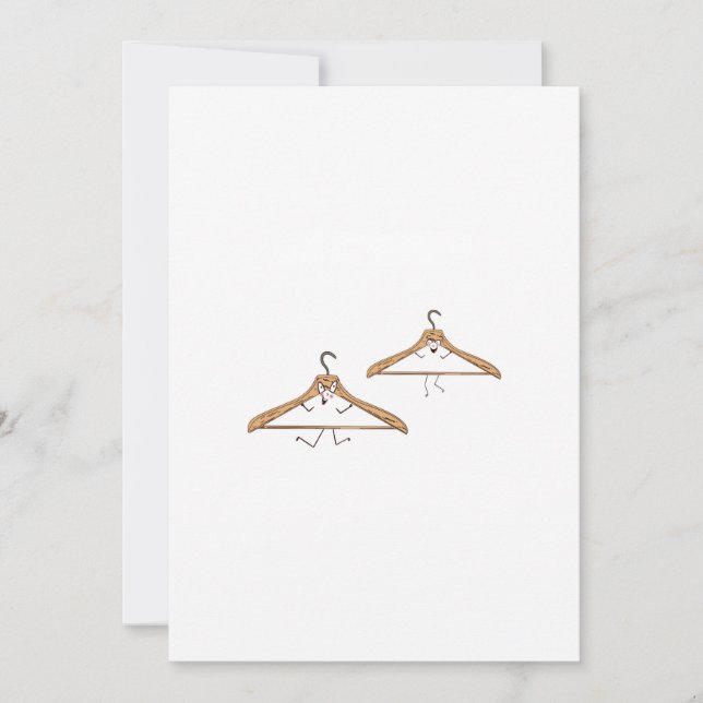 Custom. funny Hangers Invitation (Front)