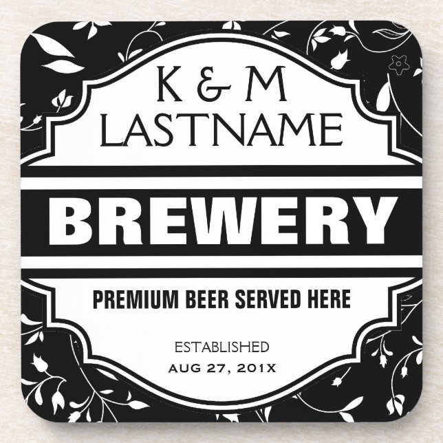 Custom Funny Home Brewer Beer Sign Drink Coaster (Front)