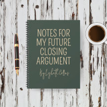 Custom Funny Journal Gift for Future Lawyer