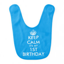 Custom funny Keep calm baby bibs for boy or girl