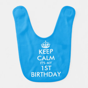 Custom funny Keep calm baby bibs for boy or girl