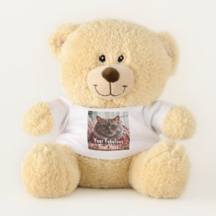 Custom Funny Kids Gift Photo and Text Teddy Bear