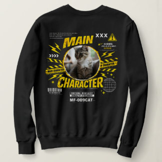 Custom Funny Main Character Cat Lover Gift Sweatshirt