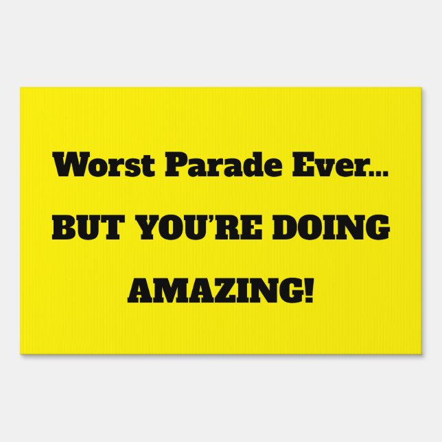 Custom Funny Marathon Cheer Sign (Front)