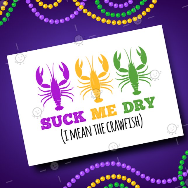 CUSTOM Funny Mardi Gras Dirty Sexy Adult Naughty Card (Creator Uploaded)