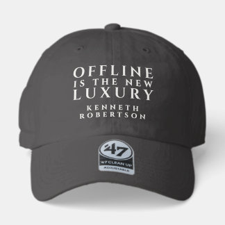 Custom Funny Minimalist Gray Grey White Men 47 Brand Hat
