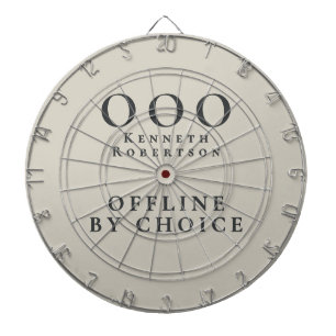 Custom Funny Minimalist Stone Sand Black OOO Men Dart Board