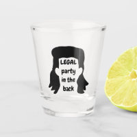 Custom Funny Mullet Illustration Shot Glass