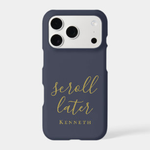 Custom Funny Navy Gold Motivational Minimalist Men iPhone 17 Pro Case