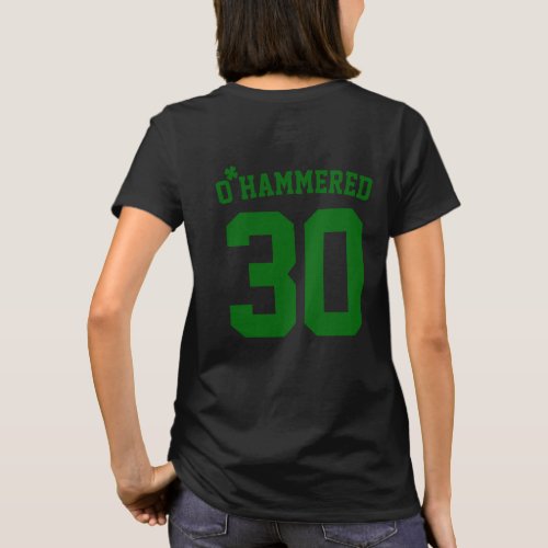 Custom Funny O Hammered Clover St Patricks Day T_Shirt