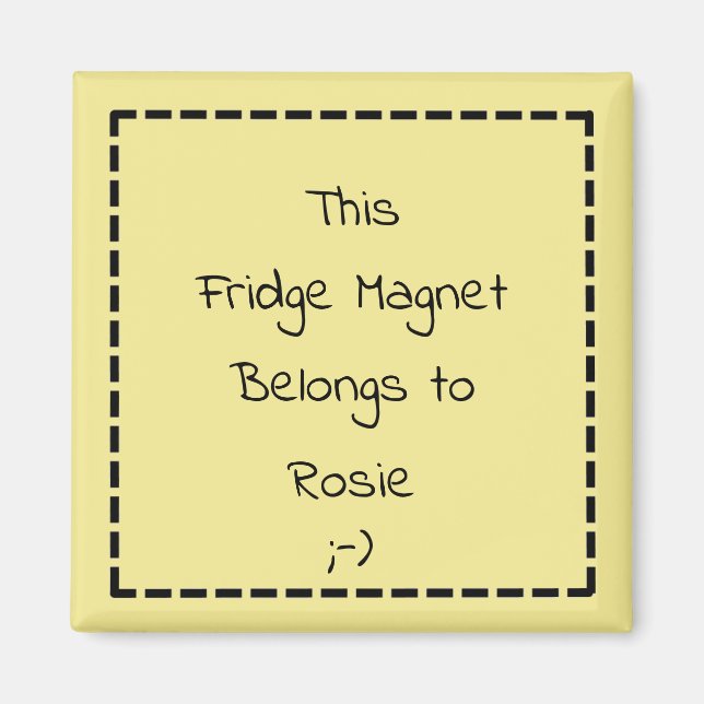 Custom Funny Personalized Fridge Magnet (Front)